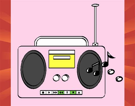 Dibujo De Radio Cassette Pintado Por En Dibujos Net El D A A