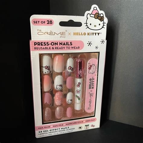 The Crème Shop X Hello Kitty Reusable Press On Nails Hello Nails Hello Kitty Nails Press On