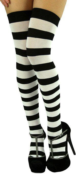 Tobeinstyle Womens Vibrant Horizontal Wide Striped Thigh High