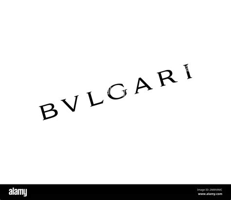 Bulgari, Rotated Logo, White Background Stock Photo - Alamy