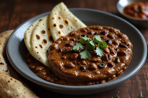 Dal makhani with butter and naan | Premium AI-generated image