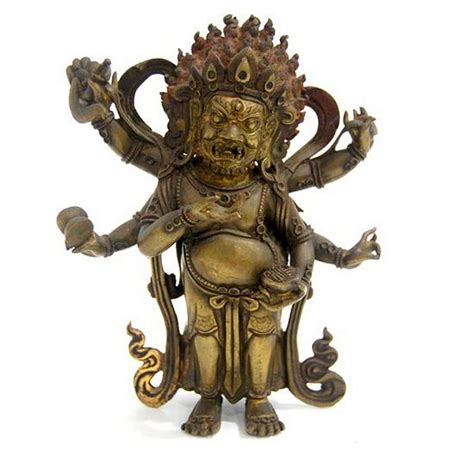 Bronze Six Armed Deity Restored Corner 15cm Height Bronze Oriental