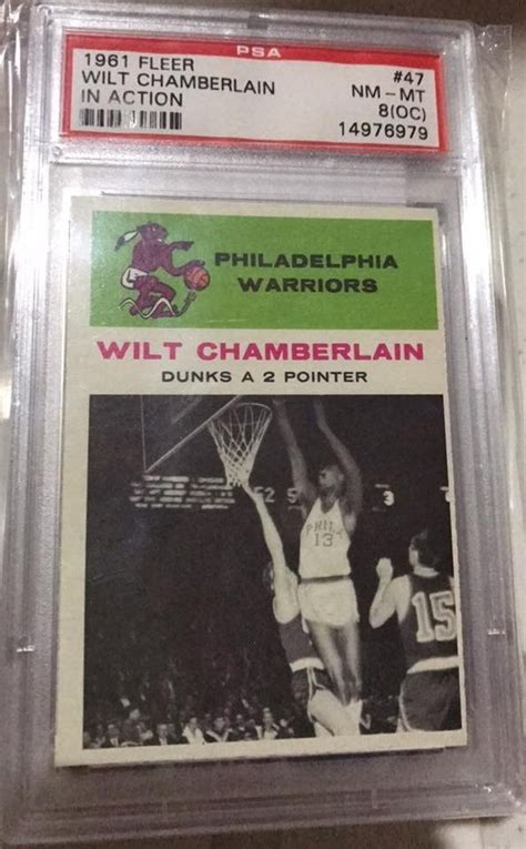 Wilt Chamberlain In Action Fleer Psa Hobbies Toys