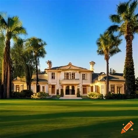 Luxury Mansion Surrounded By Palm Trees On Craiyon