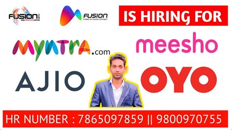 Fusion Is Hiring For Multiple Process Meesho Process Myntra