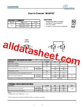 NAN8205D Datasheet PDF VBsemi Electronics Co Ltd