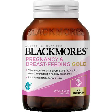 Blackmores Pregnancy Breastfeeding Gold Vitamin Capsules 60 Pack