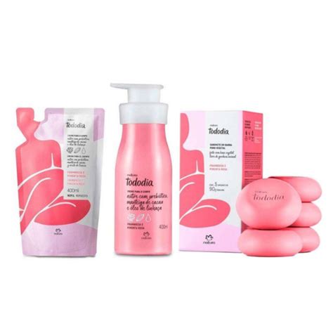 Kit Hidratante Natura Tododia Framboesa E Pimenta Rosa Ml Refil