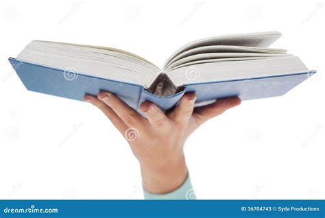 Close Up Of Woman Hand Holding Open Book Stock Image Image Of Open