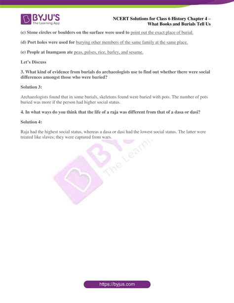 Ncert Solutions For Class 6 History Social Science Chapter 4 What Books And Burials Tell Us