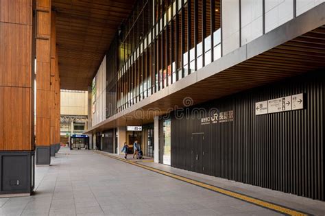 Exterior Facade Of The West Exit Of Nagano Station Japan Editorial