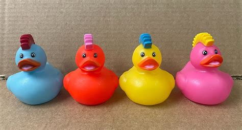 Punk Rocker Mini Rubber Duck Set Fun T Wedding Favour Etsy