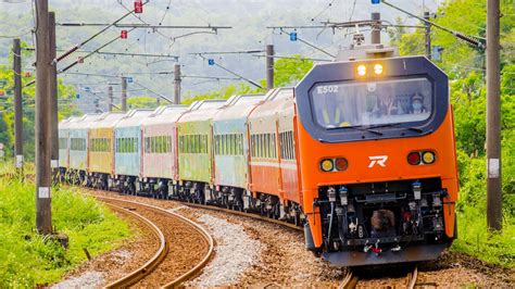 台鐵新型電力機車頭e500牽引莒光車廂試運轉8782次貢寮站西側通過 20240401 Youtube