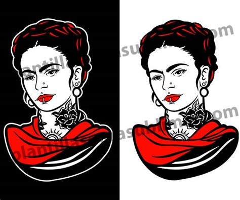 Frida Kahlo Vector Corazon Corte Sublimacion Plantillas Para Sublimar