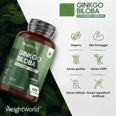 Ginkgo Biloba Con Ginseng Siberiano L Benessere Mentale Weightworld