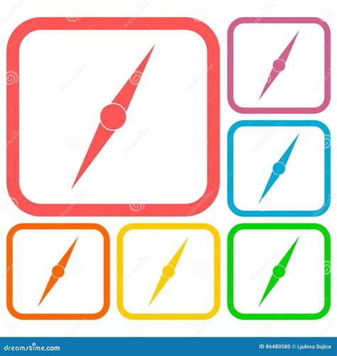 Compass Needle Icons Set Stock Vector Illustration Of Arrow 86480580