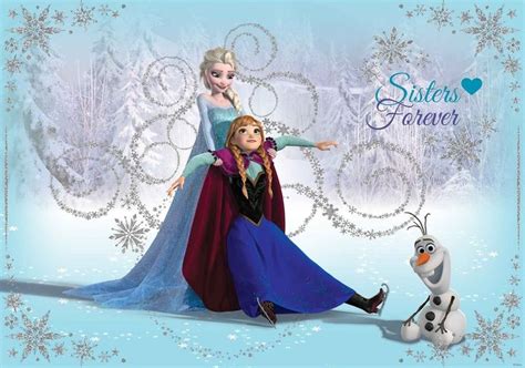 Disney Frozen Elsa Anna Olaf Wall Paper Mural Buy At EuroPosters