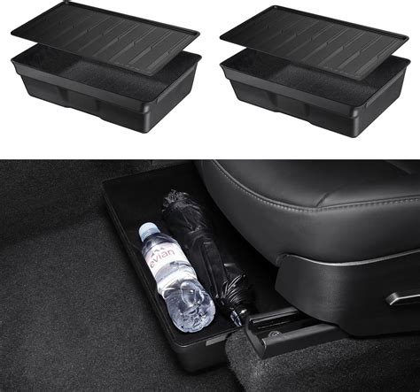 Amazon BASENOR 2024 Newest 2PCS Tesla Model Y Under Seat Storage