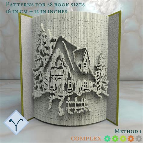 Cottage In Winter Book Folding Pattern Instruction Diy Etsy