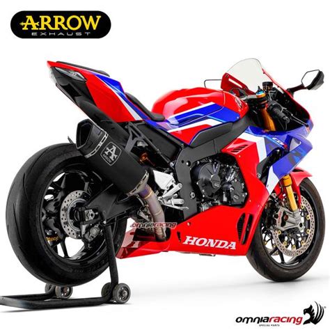 Arrow Pista Black Titanium Exhaust Slip On Racing For Honda