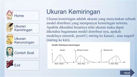 Ukuran Kemiringan Dan Keruncingan Data Ppt