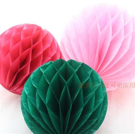 W 40cm 16 Polegadas Bolas De Papel De Tecido Bolas De Pompoms Favo