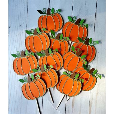 Pumpkin Layered Cupcake Toppers