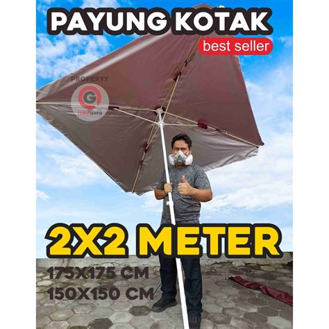 Jual PAYUNG KOTAK 2X2 METER Payung Pantai Payung Petak Payung Usaha