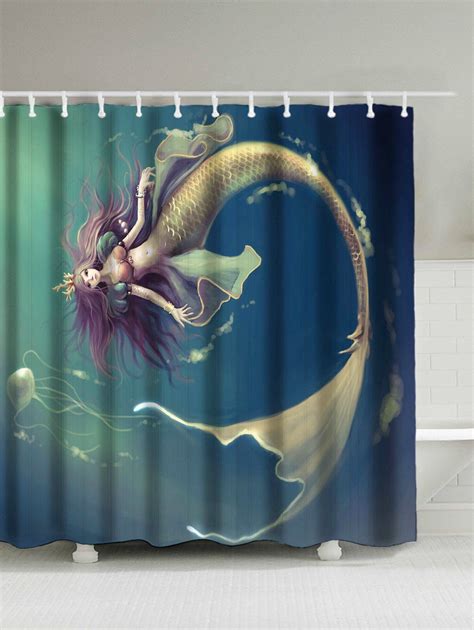 [45 Off] Underwater Mermaid Waterproof Shower Curtain Rosegal