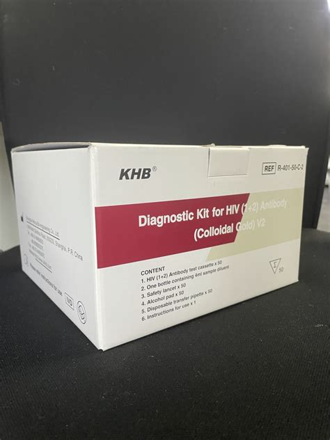 Diagnostic Kit For HIV 1 2 Antibody Colloidal Gold V2 Africa