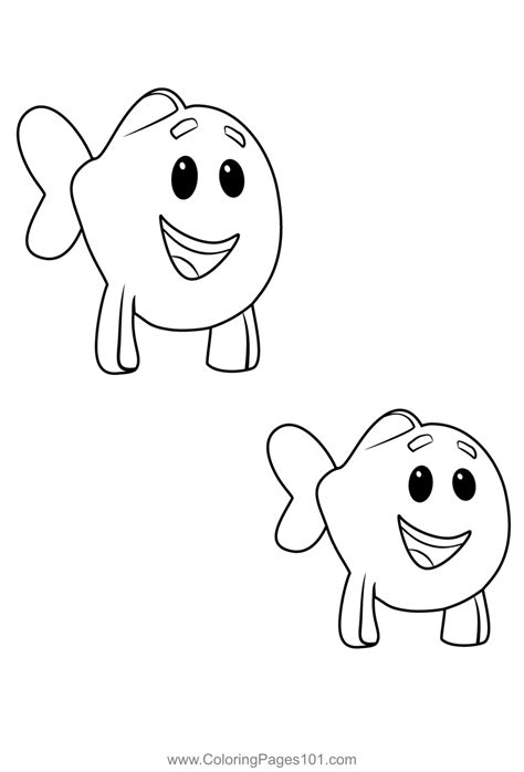 Little Fish From Bubble Guppies Coloring Page For Kids Free Bubble