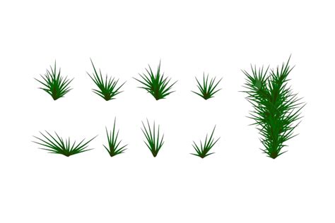 Green Grass Vector Design Images Set Of Green Grass Vector Vibrant Environmental Png Image