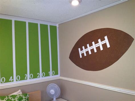 My Sons Finished Football Room Football Theme Bedroom Boys Room