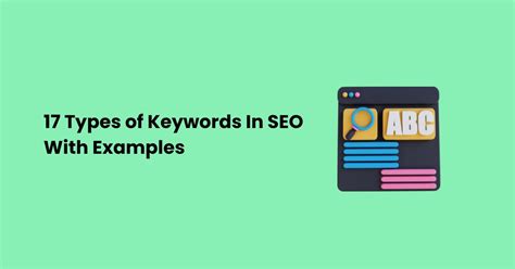 17 Types Of Keywords In Seo You Need To Know In 2024