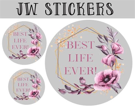 JW Best Life Ever Stickers Planner Stickers Jw Printable Etsy UK