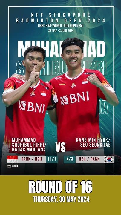 8 Wakil Indonesia Di Babak 16 Besar Singapore Badminton Open 2024 Youtube