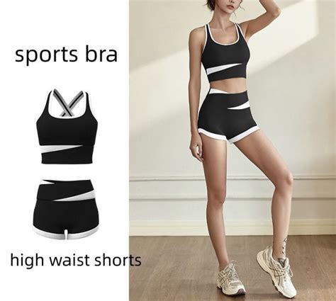 Woman Yoga Bra Sports Nude Shorts Fitness Set Quick Drying Tights Sports Shockproof Bra Zumba