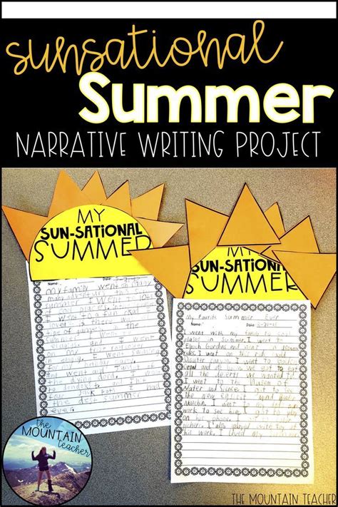 My Summer Writing Prompt With Sun Craft For Summer Bulletin Board