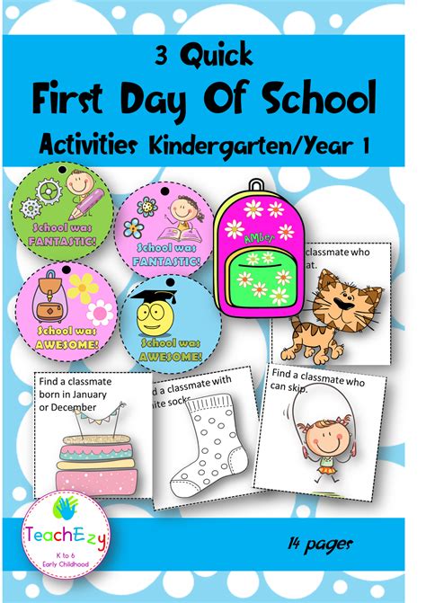 3 First Day Of School Activities Teachezy First Day Of School