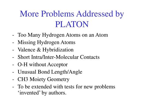 PPT Crystal Structure Validation With PLATON PowerPoint Presentation