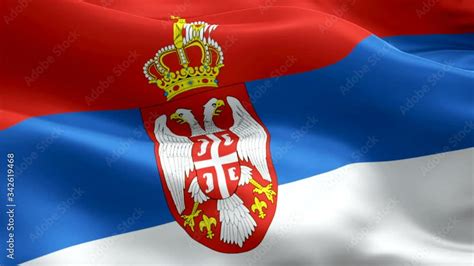 Wideo Stock Serbia Waving Flag National D Serbian Flag Waving Sign