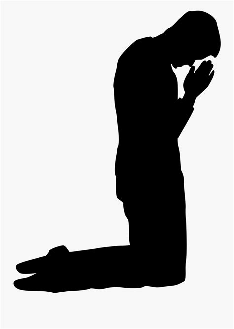 Praying Man Kneeling In Prayer Free Transparent Clipart Clipartkey