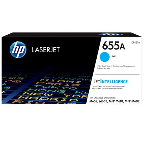 HP 655A Cyan LaserJet Toner Cartridge From Dove Electronics