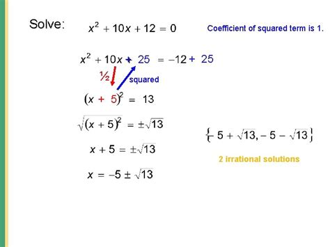 11 1 The Square Root Principle And Completing