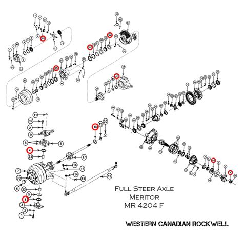 Axle Seal Kit Meritor Front Western Canadian Rockwell Inc