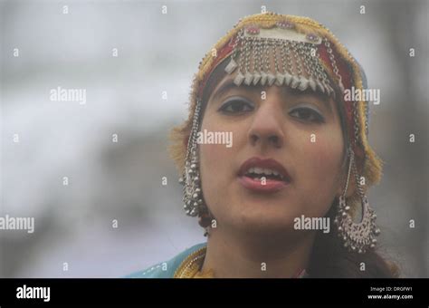 Jan 26 2014 Srinagar Kashmir India A Kashmiri Muslim School Girl