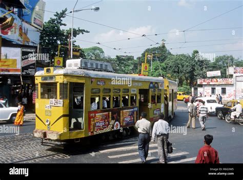 Tram Calcutta Kolkata West Bengal India Asia Stock Photo Alamy