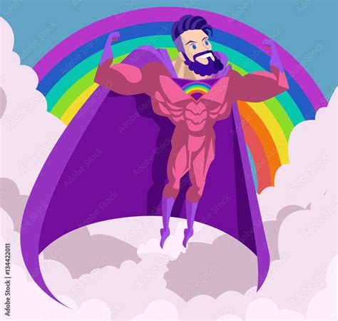 Homosexual Gay Superhero Stock Vector Adobe Stock