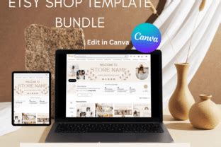 Boho Etsy Shop Branding Templates Canva Graphic By Ndkmode Creative