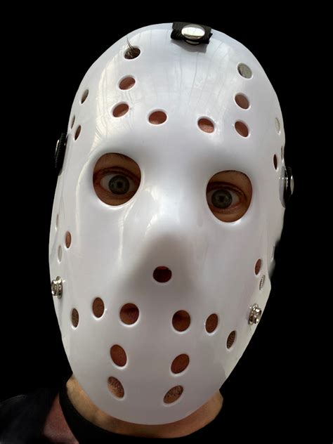 White Hockey Mask Plastic Jason Horror Friday Halloween Costume Masks